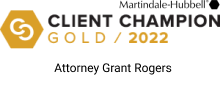 Martindale-Hubbell Client Champion Gold badge 2022