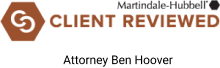 Martindale-Hubbell Client Reviewed badge 2022